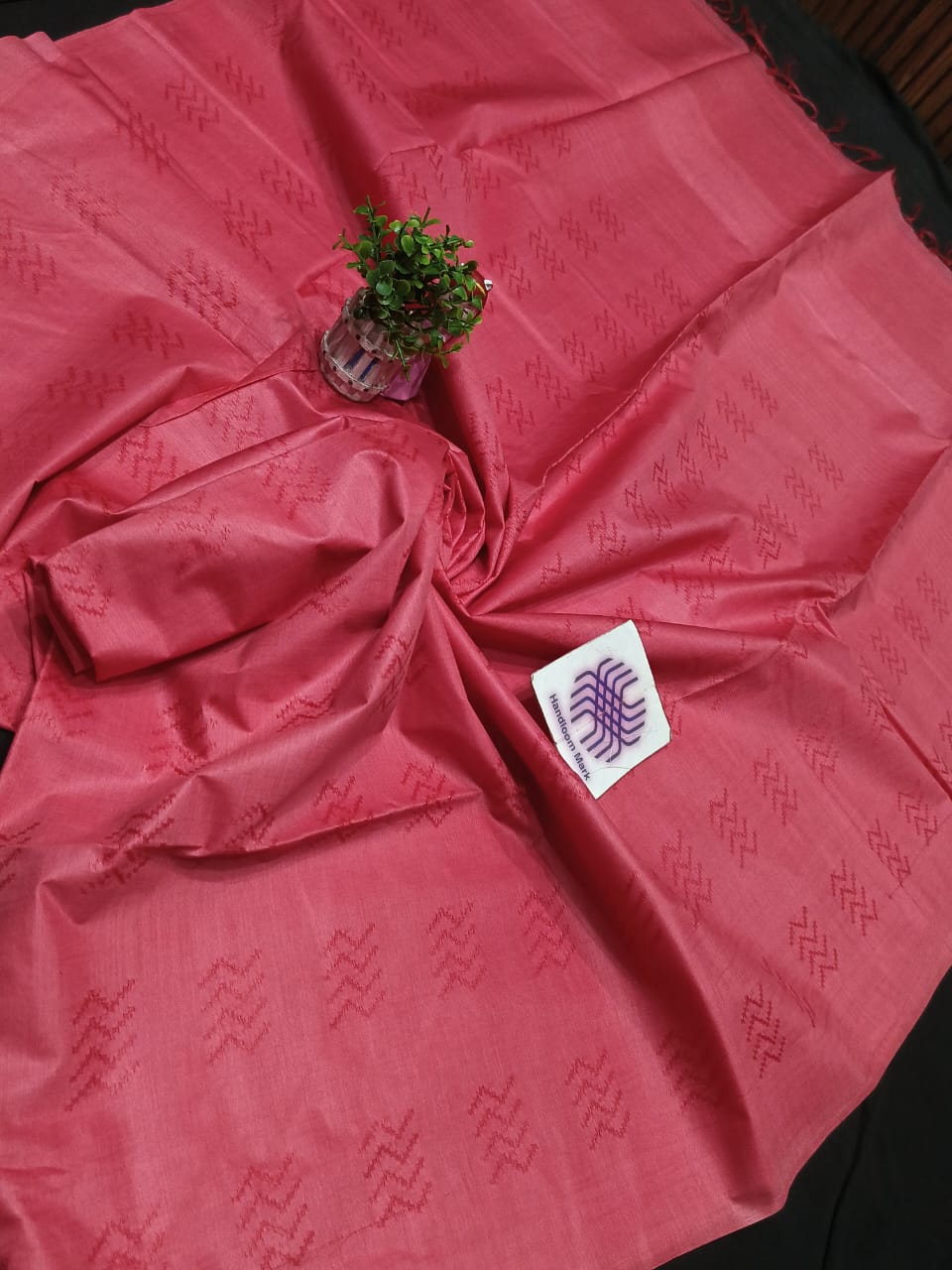 Semi Tussar Silk Self Weaving Saree with Running Blouse