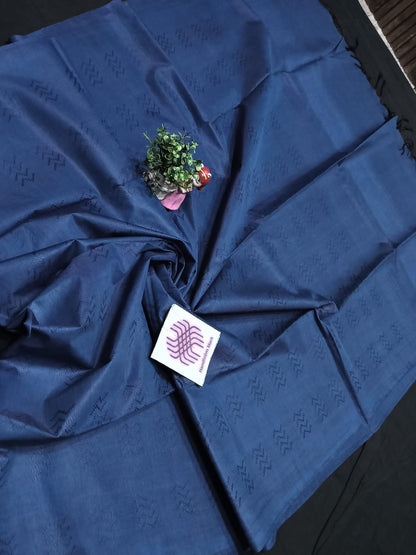 Semi Tussar Silk Self Weaving Saree with Running Blouse