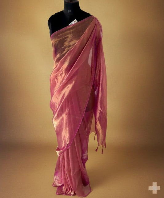 Handwoven Pure Tissue Silk Saree with Elegant gloss