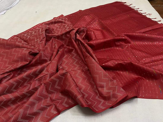 Art silk Dupion thread weaving saree